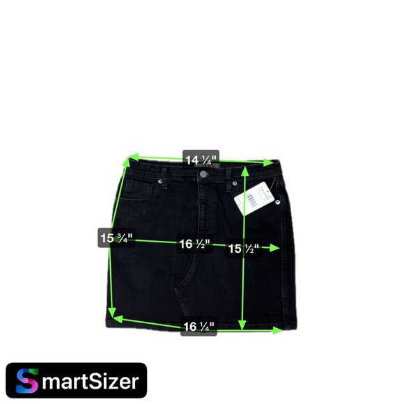 NWT Free People Womens "Worn Black" Denim Mini Skirt MSRP $68  Size 30 NEW - Picture 4 of 15